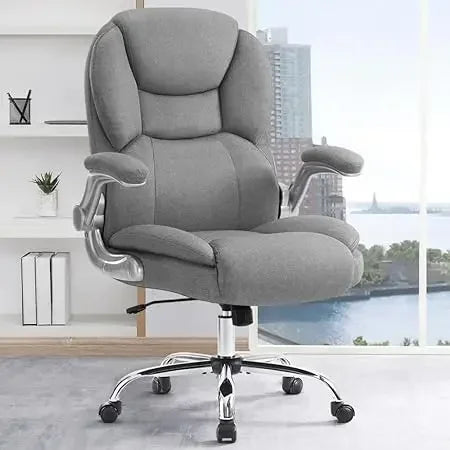 Executive Ergonomic Office Chair for Big and Tall, High Back Desk Chair with Padded Flip-up Armrests and Lumbar Support