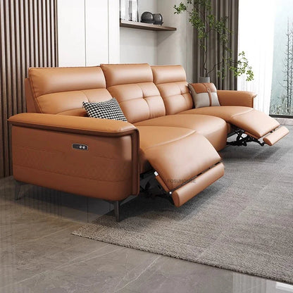 Modern Leather Living Room Sofas Italian Living Room Furniture Home Back Armrest Sofa Recliner Luxury Electric Function...