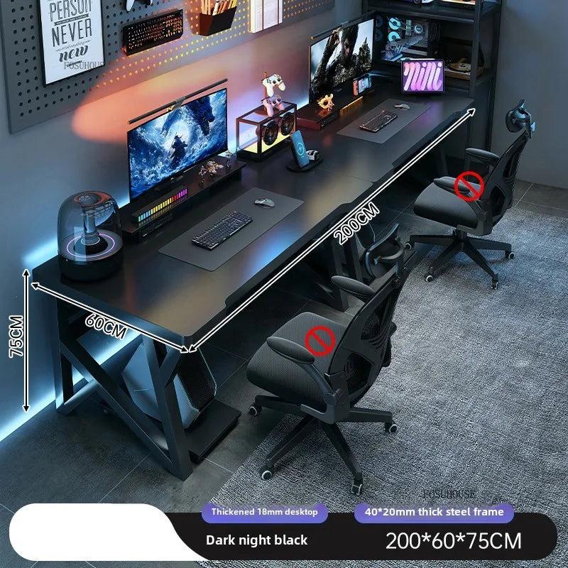 Modern Double Computer Desks Home Desktop E-sports Gaming Table Bedroom Simple Desk Student Study Tables Office Furniture - Kimlud
