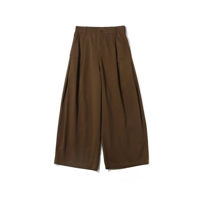 Y2k Vintage Brown Baggy Cargo Pants Men Koraen Harajuku Suit Pants Office Casual Trousers Male Wide leg Work New
