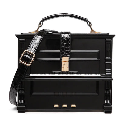 High Quality Women Pu Leather Handbags Fashion Piano Shape Shoulder Travel Bag Luxury Ladies Small Box Crossbody Bags for Women