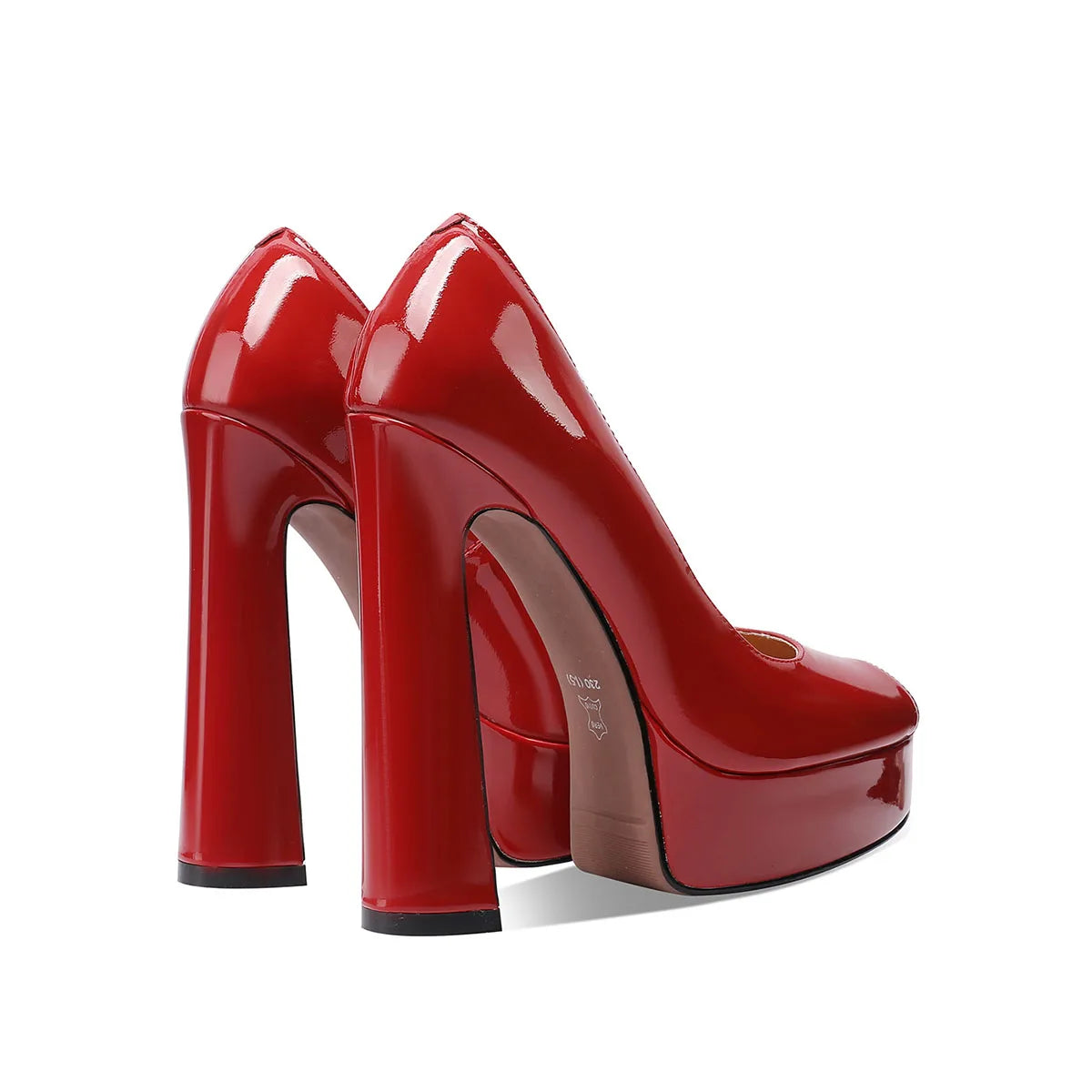 Arden Furtado 2025 Summer Cow patent leather peep toe Pumps Round toe Platform Super high heel Single shoe Wedding shoes...