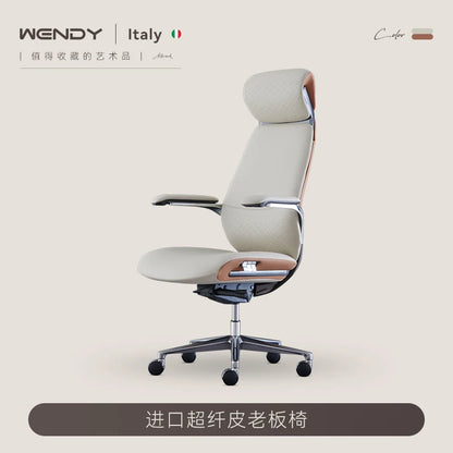 Luxury Leather Office Chairs Design Back Support Disain Ergonomic Office Chairs Floor Swivel Cadeiras De Escritorios...