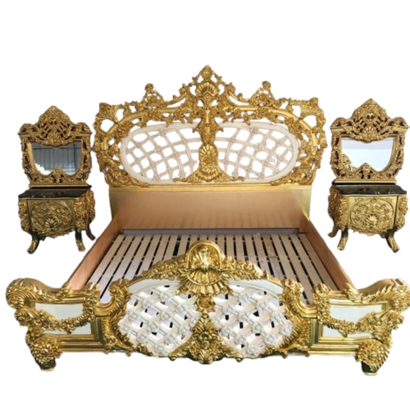 European Double Bed Adult Romantic Bedroom Light Luxury Princess Bed Unique Comfortable Designer Muebles Lounge Suite Furniture - Kimlud