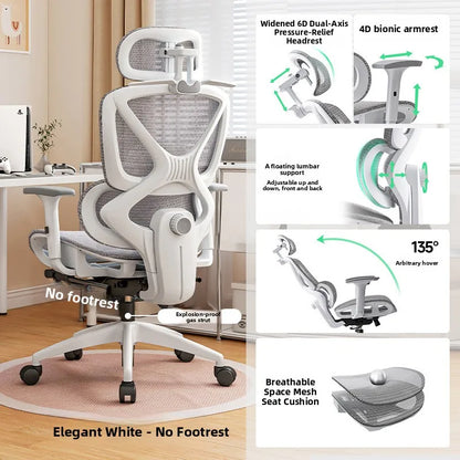 Ergonomic Office Chair with Adjustable Lumbar Support Breathable Reclining Desk Chair for Home Long Sitting Sturdy &...