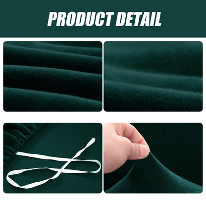 Velvet Sofa Cover Elastic Thick L Shaped Corner Sofa Slipcover for Living Room 1/2/3/4 Seater Stretch Cover for Couch Armchair - Kimlud