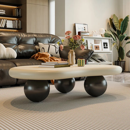 Nordic Style Household Furniture Coffee Table Cloud Shaped Dining Table Wooden Irregular Coffee Table - Kimlud