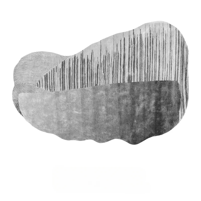 Wabi sabi Style Carpets for Living Room Luxury Bedroom Decor Gray Carpet Irregular Shape Plush Rug Fluffy Soft washable Mat