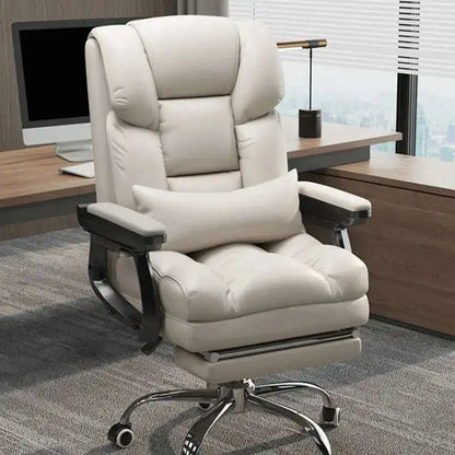 Modern Ergonomic Office Chair - PU Leather Computer Desk Chair with Swivel, Comfortable Executive Chair for Home/Office/Gaming