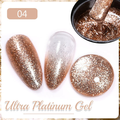 7.5ML Sparkling Reflective Glitter Gel Nail Polish Pink Purple Red Blue Colors Dark Flashing Nail Gel Soak Off UV Nail Varnish