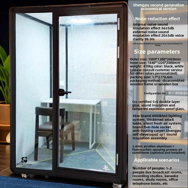 Modern Moveable Live Broadcast Studio Soundproof Room For Office Building Hotel Hospital School Workshop Home Office...