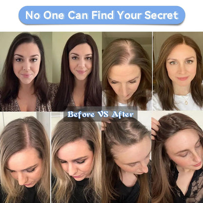 Ash Gray Brown 100% Remy Human Hair Toppers Clips In Hair Lace Base Topper Hairpieces for Women Hair Extensions 12 Inch Straight