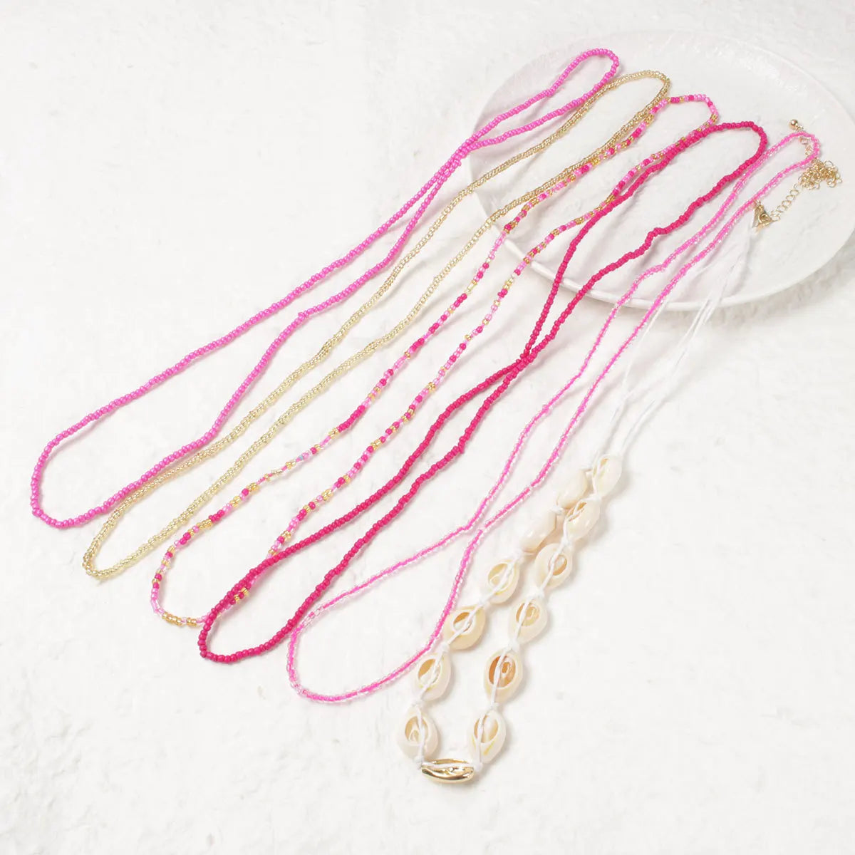 6Pcs Boho Starfish Pendant Seed Bead Beaded Waist Chain for Women Girls Beach Bikini Elastic Belly Belt Body Jewelry Accessories - Kimlud