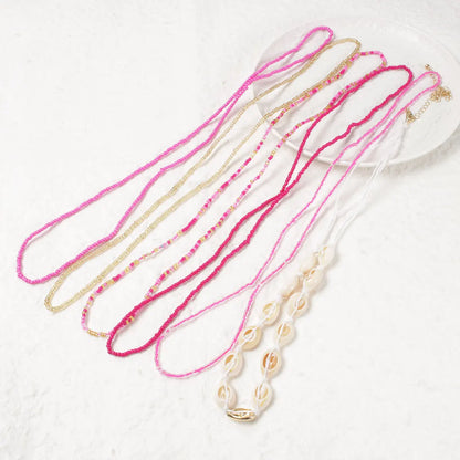 6Pcs Boho Starfish Pendant Seed Bead Beaded Waist Chain for Women Girls Beach Bikini Elastic Belly Belt Body Jewelry Accessories - Kimlud