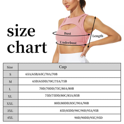 Removable Cups Sports Bra Shockproof Running Fitness Anti-sagging Upper Collection Soft Support High-strength Women's Yoga Vest - Kimlud
