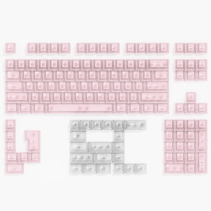Multicolor Transparent PC Keycaps Cherry profile Shine Through Keycap Sets With Numberpad Key Cap for MX Mechanical Keyboard