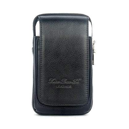 High Quality Men Genuine Leather Waist Pack Bag Coin Cigarette Purse Pocket Pouch Belt Bum Cell/Mobile Phone Case Fanny...