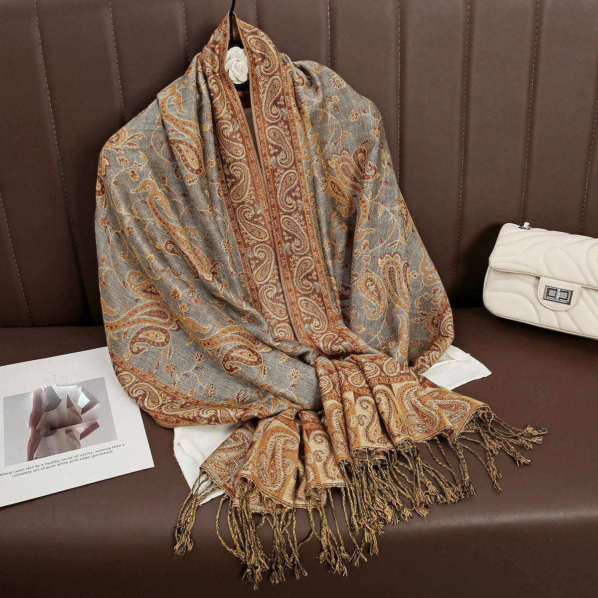 Luxury Brand Autumn Cashmere Pashmina Shawl Lady Wrap Warm Winter Scarves Design Print Female Foulard Cotton Stoles...