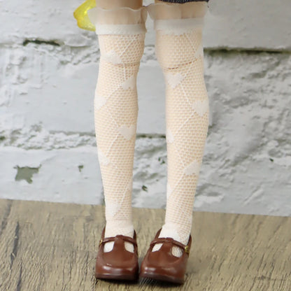 For Blythe Doll Socks Black White Pink Candy color Socks for Ob24 Ob22 Azone Doll Long Stockings - Kimlud