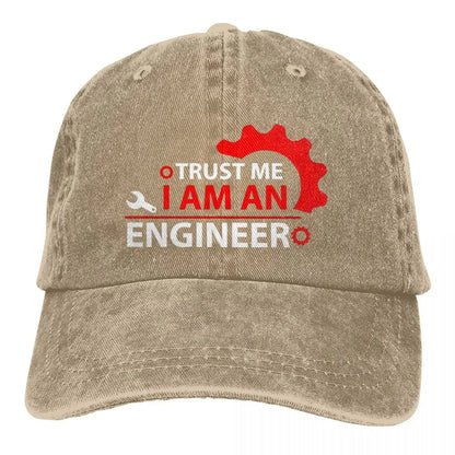 Trust Me I Am Engineer Baseball Cap Red Logo High Quality Washed Trucker Hat Unisex Men Classic Design Snapback Cap |...
