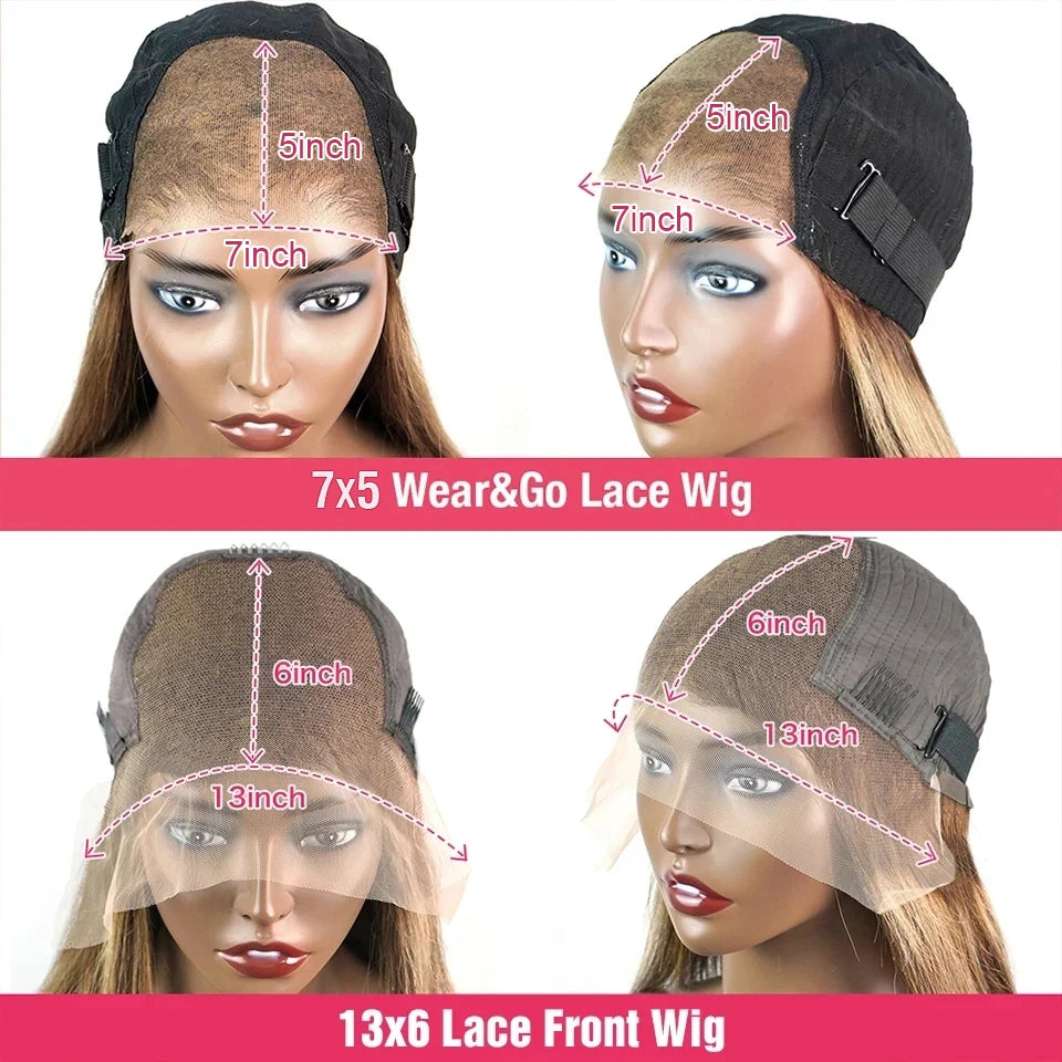 13x6 HD Curly Deep Wave Highlight Human Hair Wigs 250% Colored Honey Blonde Lace Front Wig Wear And Go Glueless Wig 30 34 Inch