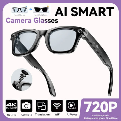 2026 New Upgrade smart glasees With Camera Video Recording AI Photo Recognition Bluetooth Call Translation Voice...
