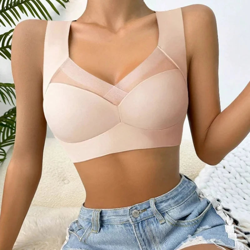L-6XL Women Breathable Sport Bras Plus Size Seamless Bra Bralette Backless Lady Brassiere Vest Female Shock-Proof...