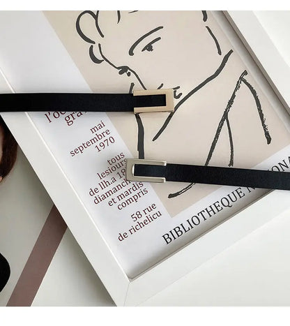 1pc of suit with a slim waistband for women's versatile decoration. A fashionable black belt with a dress, sweater, waist up