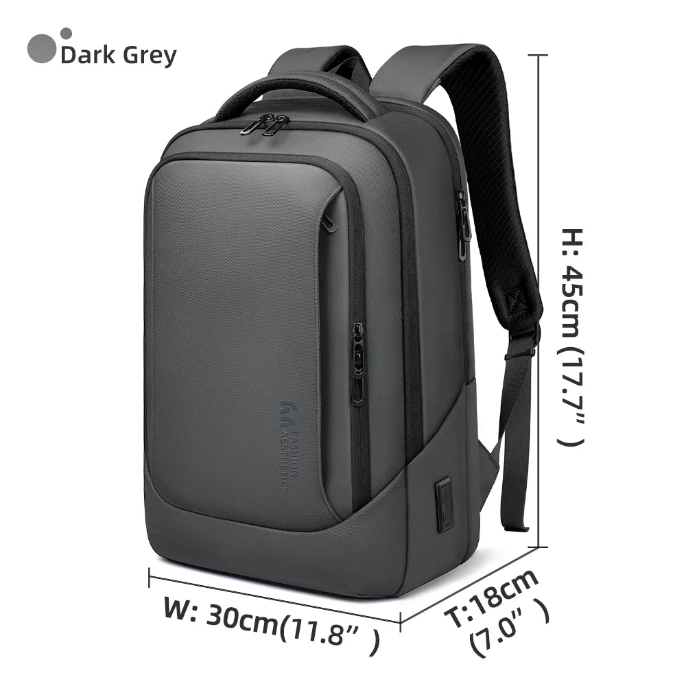 HK Men's Designer Laptop Bag Waterproof School Bags for College Boys Male Business Sports Travel Backpack Men With USB Charging