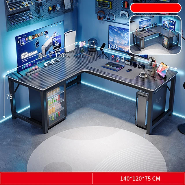 Home office computer table l shape desk gaming
