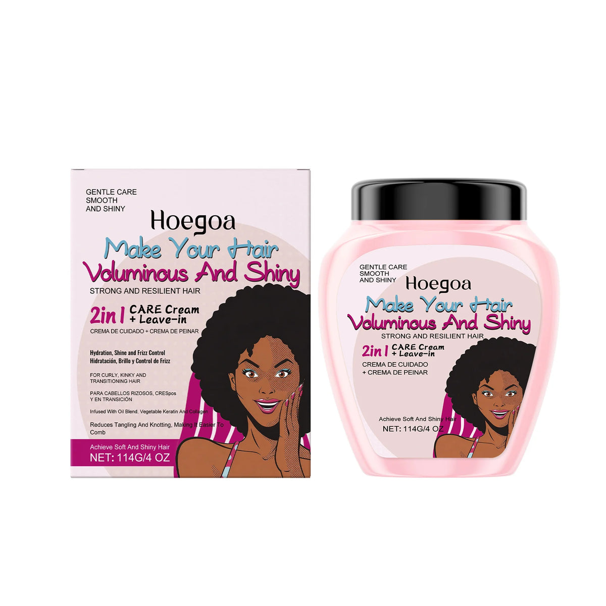 Leave-In Conditioner Cream with Plant Keratin & Argan Oil - Repairing & Frizz Control for Dry Damaged Curly Hair Shine...