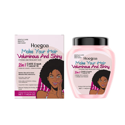 Leave-In Conditioner Cream with Plant Keratin & Argan Oil - Repairing & Frizz Control for Dry Damaged Curly Hair Shine...