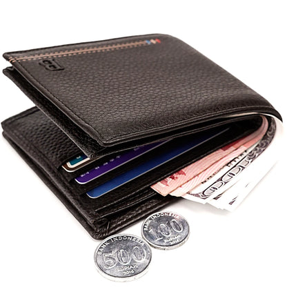 Cow Leather Men Wallets with Coin Pocket Vintage Male Purse Blocking Genuine Leather Men Wallet with Card Holders