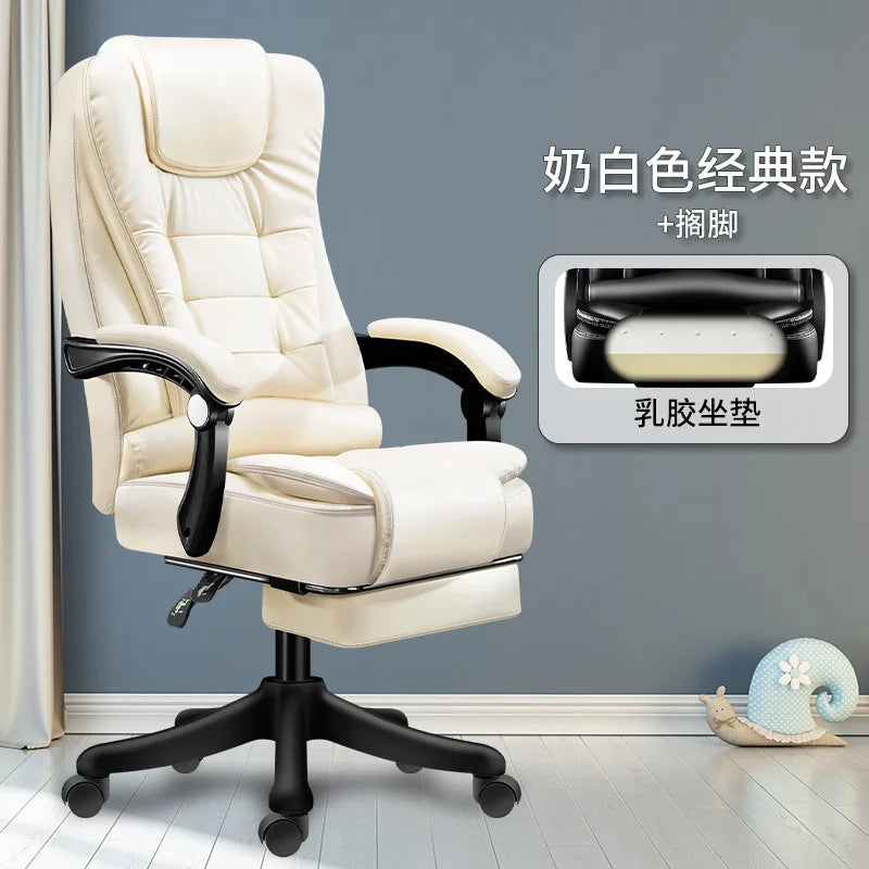 Acrylic Chair Fashionable White Gaming Chair on Wheels Desk Office Armchairs Pulley Homcom Chaise Pliable Living Room Chairs