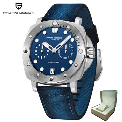 2023 PAGANI DESIGN New Men Mechanical Watch Luxury Sapphire Glass Automatic Watch 200M Waterproof Stainless Steel Watch for Men