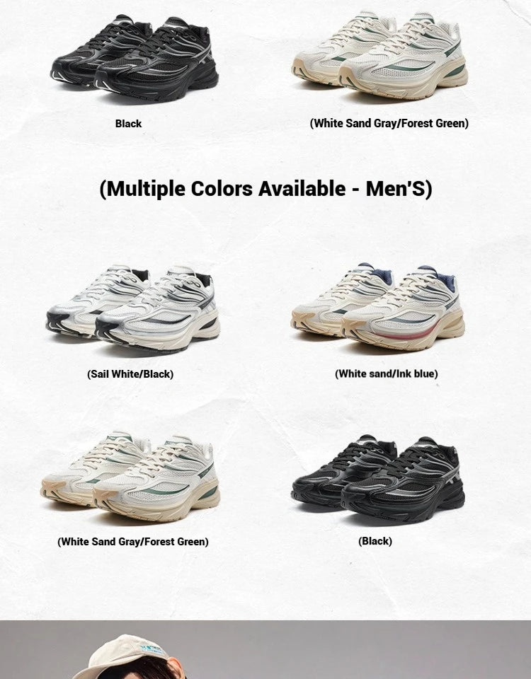 Xtep Little Basque 2 Casual Shoes for Men 2025 Summer Vintage Breathable Comfortable Non-Slip Durability Sneakers 875219320017