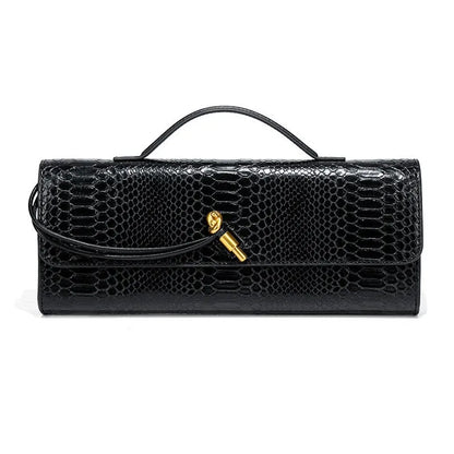 Luxury Design Top-Handle Bag For Women Evening Handbag Long Purse, Crocodile Pattern Crossbody Shoulder Bags Fashionable Outfits - Kimlud