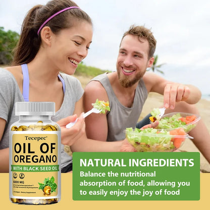 Oil of Oregano with Black Seed Oil, 30/60/120 Capsules– 20:1 Extract - Antioxidant Immune Health Support, Non-GMO...
