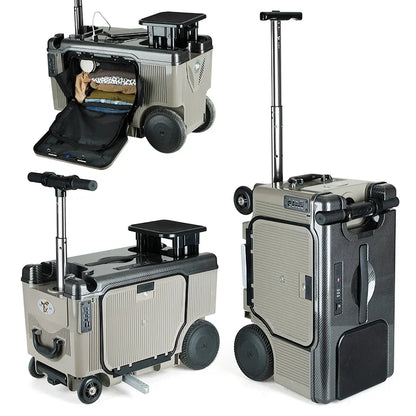 Electric Trolley Case Cleared To Board USB Charging TSA Customs Lock 20 Inch Electric Suitcase Luggage Small Scooter...
