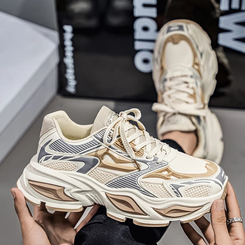 2026 New Thick - Soled Height - Increasing Men's Sneakers, Retro Style Mesh Breathable Versatile Casual Shoes