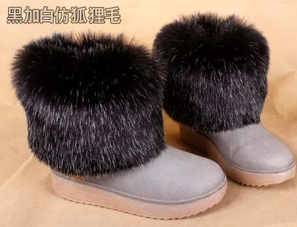 Luxury Faux Fur Fox Artificial Raccoon Shoes Cover Leg Warmers Ankle Boots Feet Cuffs Socks Cover Shoes Sleeve Elastic DIY - Kimlud