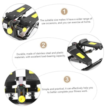 Pedal Exerciser Stepper Exercise Machine Home Pedal Exerciser Stainless Steel Plastic Armrests Stair Stepper