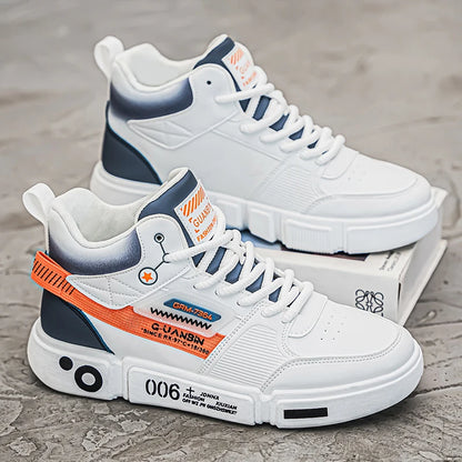 Sneakers Men Casual High Top Board Shoes Vulcanized Shoes Male Walking Sport Shoes Outdoor Sneakers Male Soft Sole Walking Shoes