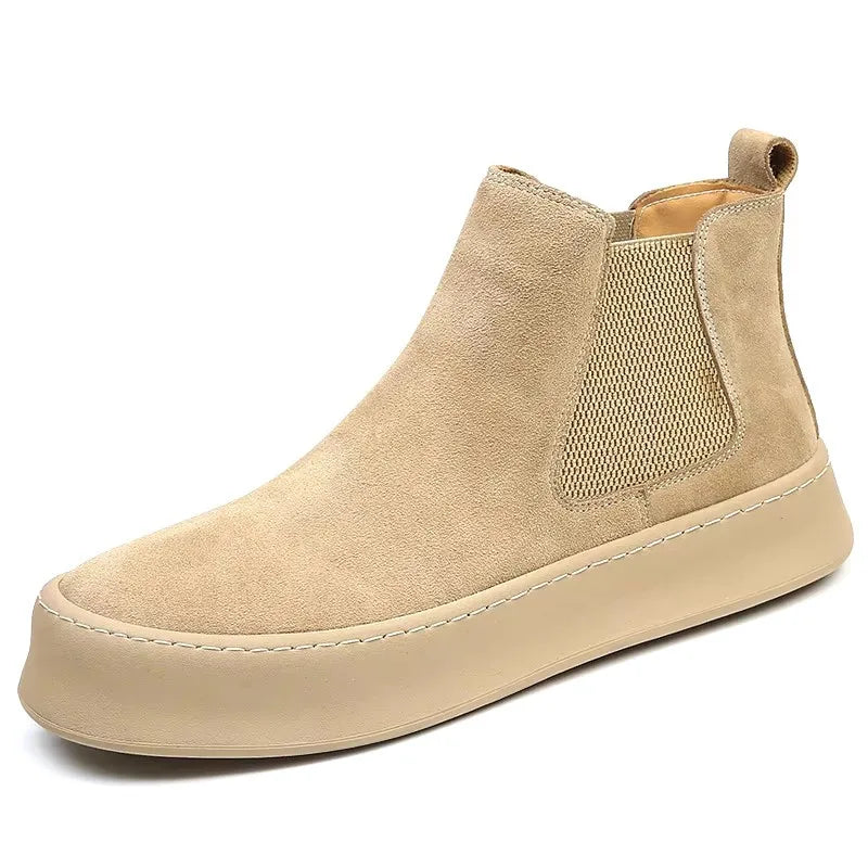 Luxury Slip on Safety Comfort Shoes Man Outdoors Chelsea Boot Leather Fashion Walking Shoes Men Autumn New Men's Boots
