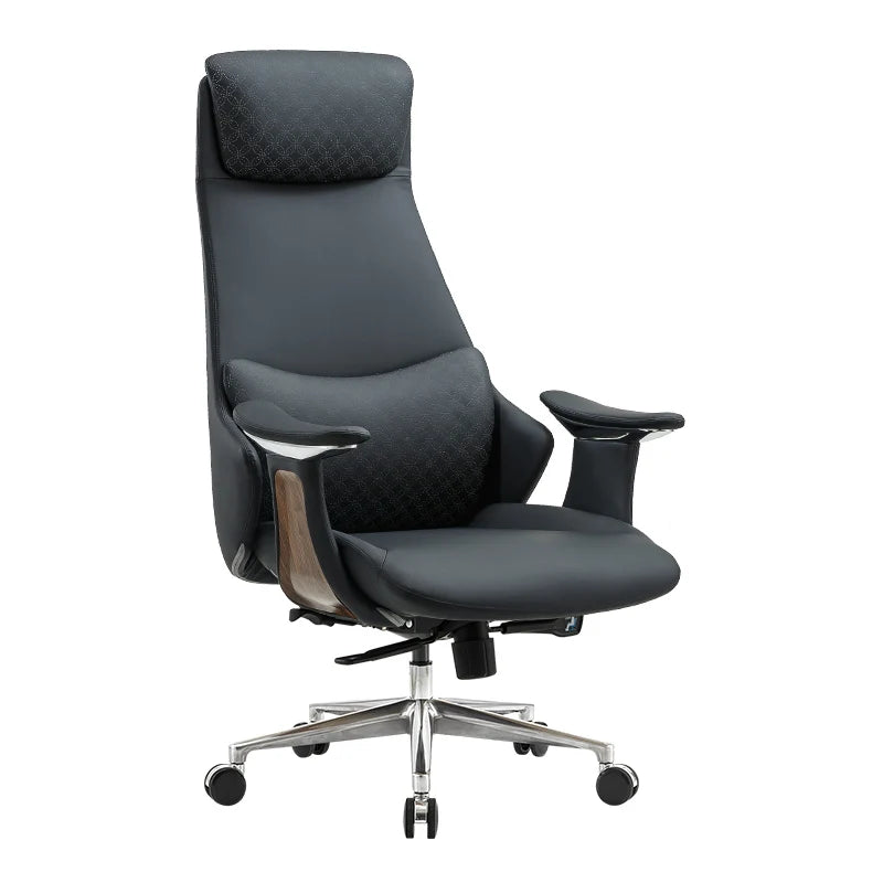 High Back Executive Boss CEO Manager Office Chair Comfortable Aluminum Base Adjustable Height Computer Chair | Kimlud...