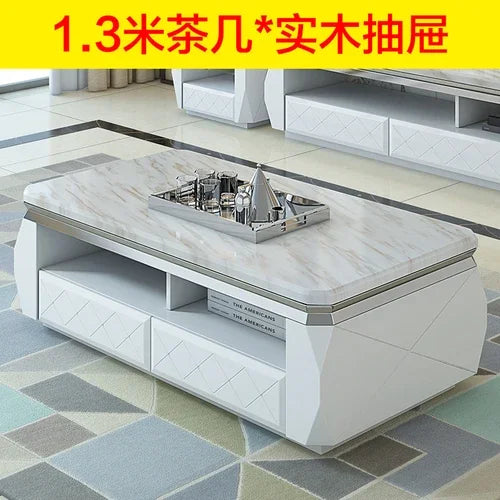 Luxury Nordic Coffee Table White Living Room Drawers Modern Coffee Table Decorative Industrial Kaffee Tische Room Furniture