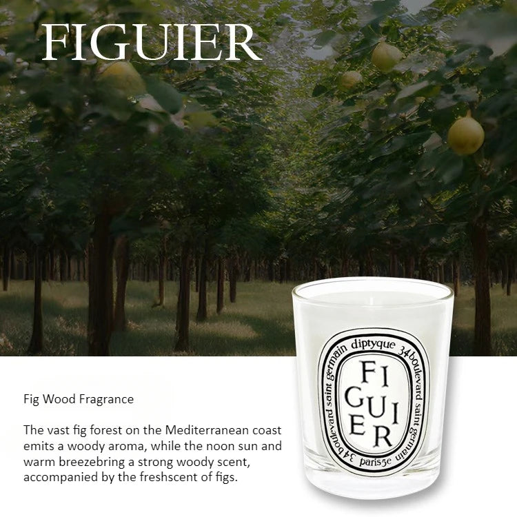 70g Classic Aromatherapy Candle Fig Natural Plant Essential Oil Amber Scented Candle Home Tuberose Fragrance Decoration Gift