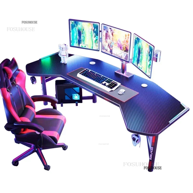 Household Desktop Computer Desks Office Furniture Simple Professional Gaming Table Multi-functional E-sports Table and Chair Set