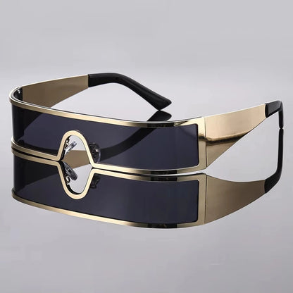 High-end Cyberpunk Style Men's Glasses, Fashionable Design with Future Tech Narrow Frames, Suitable for Parties and...