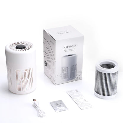 Mini Desktop Air Purifier HEPA Filter With Negative Ion Technology Eliminates Formaldehyde Odors Smoke And Dust Particles